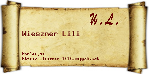 Wieszner Lili névjegykártya