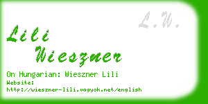 lili wieszner business card